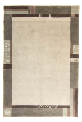 Tapis Népalais - 201 x 143 cm - gris