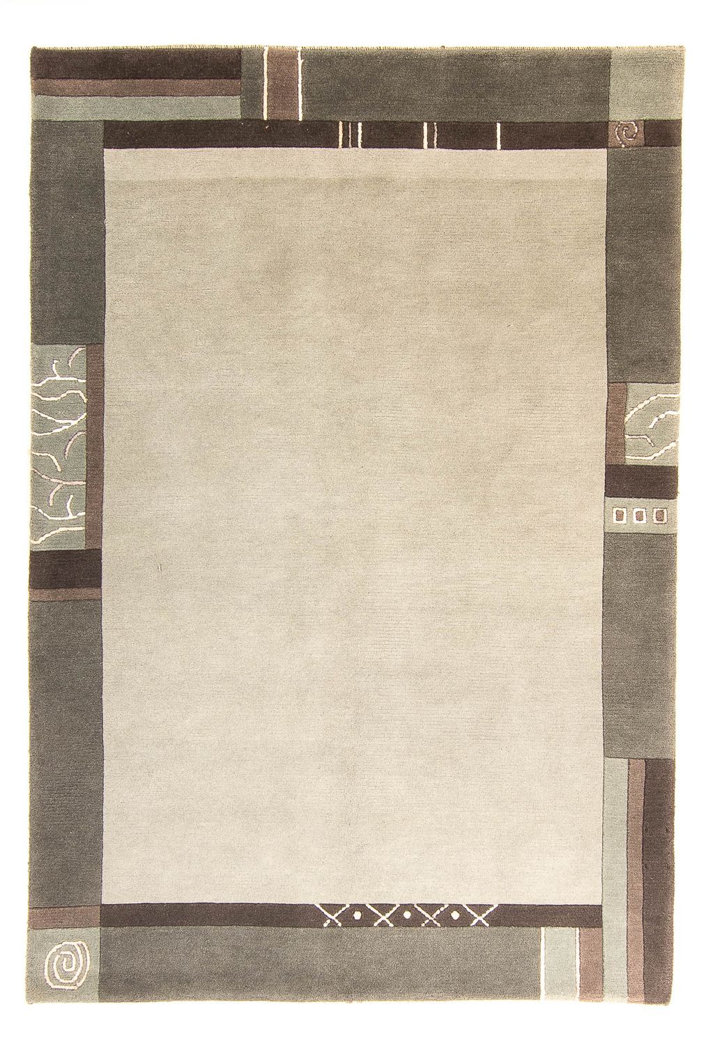 Tapis Népalais - 201 x 143 cm - gris