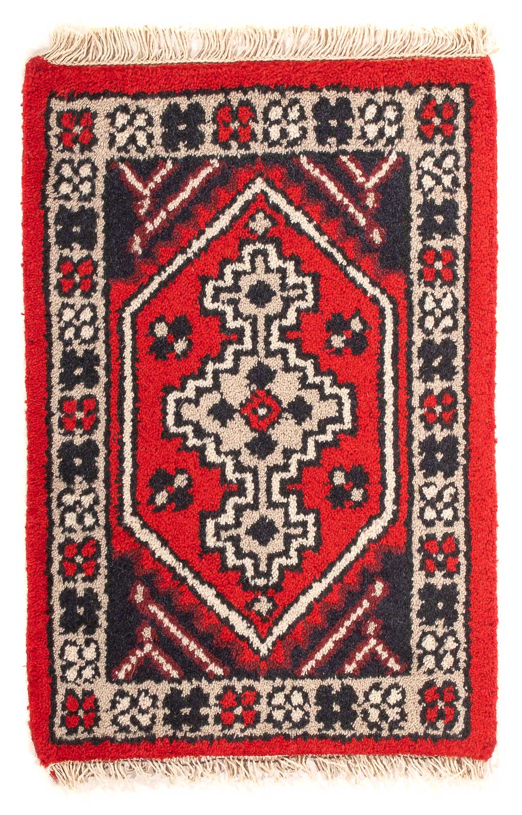 Tapis oriental - 60 x 40 cm - rouge foncé