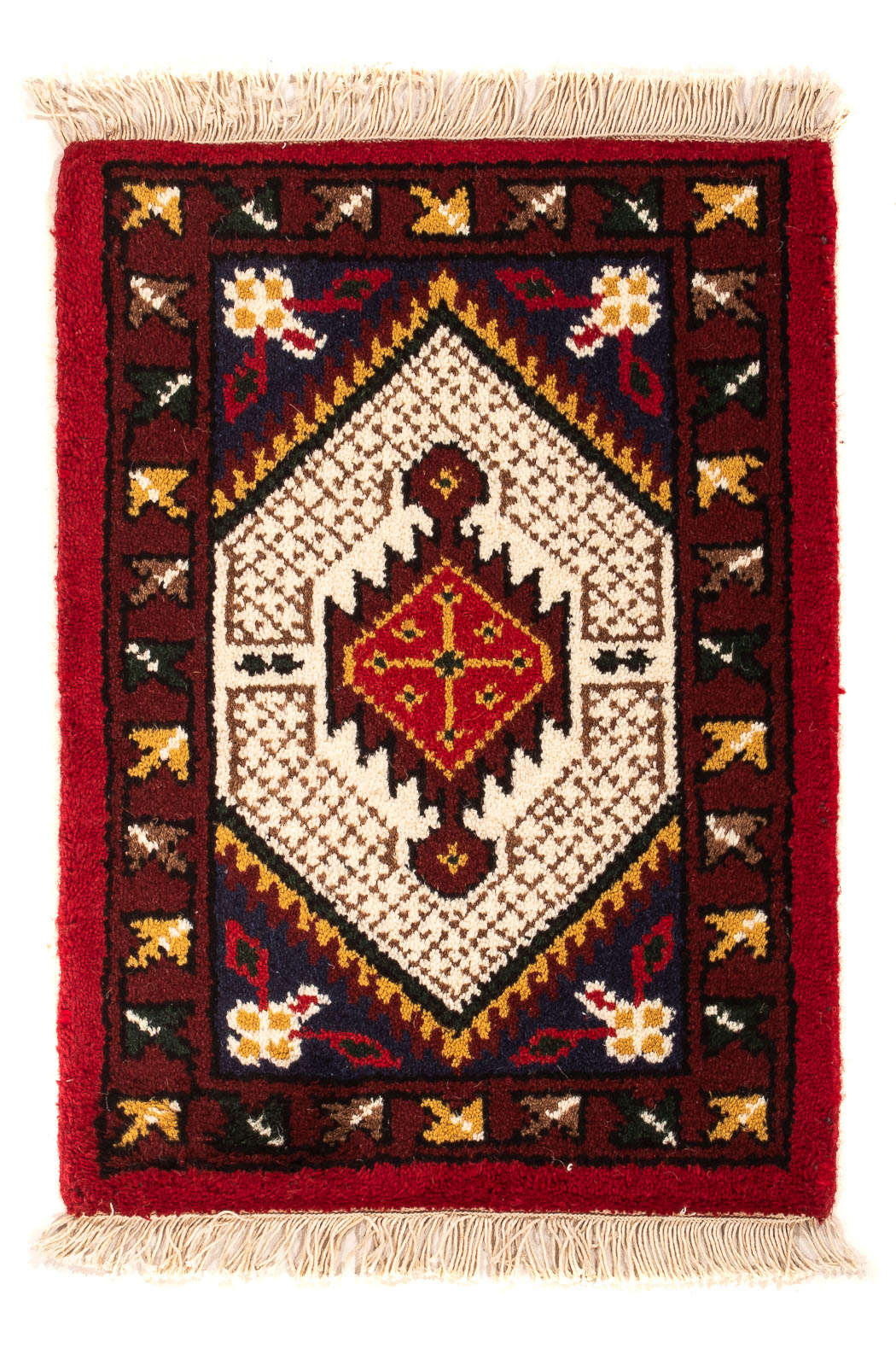 Tapis oriental - 60 x 40 cm - rouge foncé