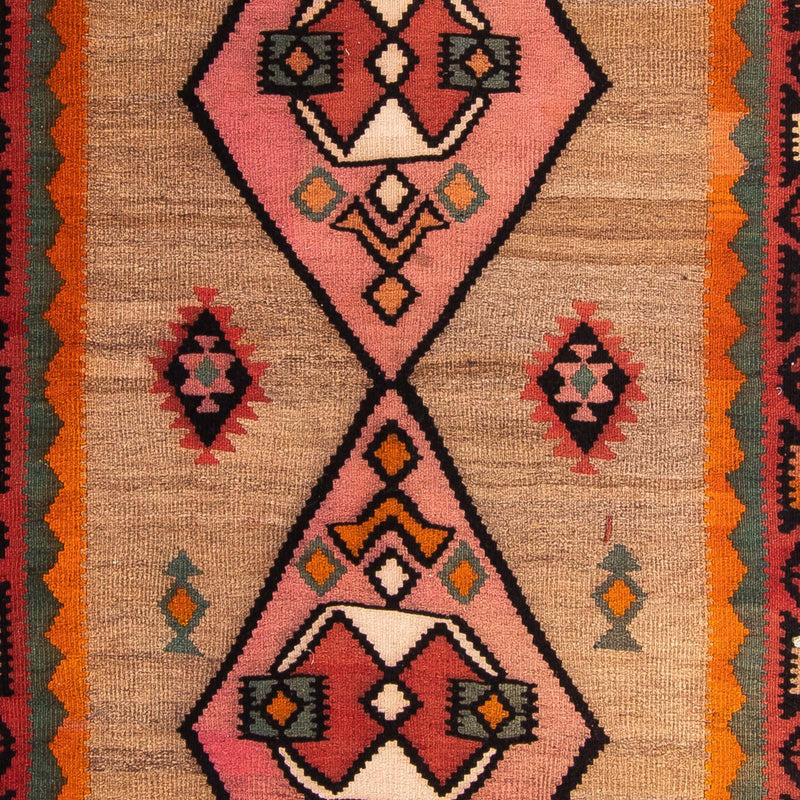 Tapis de couloir Tapis Kelim - Vieux - 390 x 148 cm - multicolore