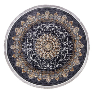 Tapis oriental tissé - Saffron Sensations - ronde