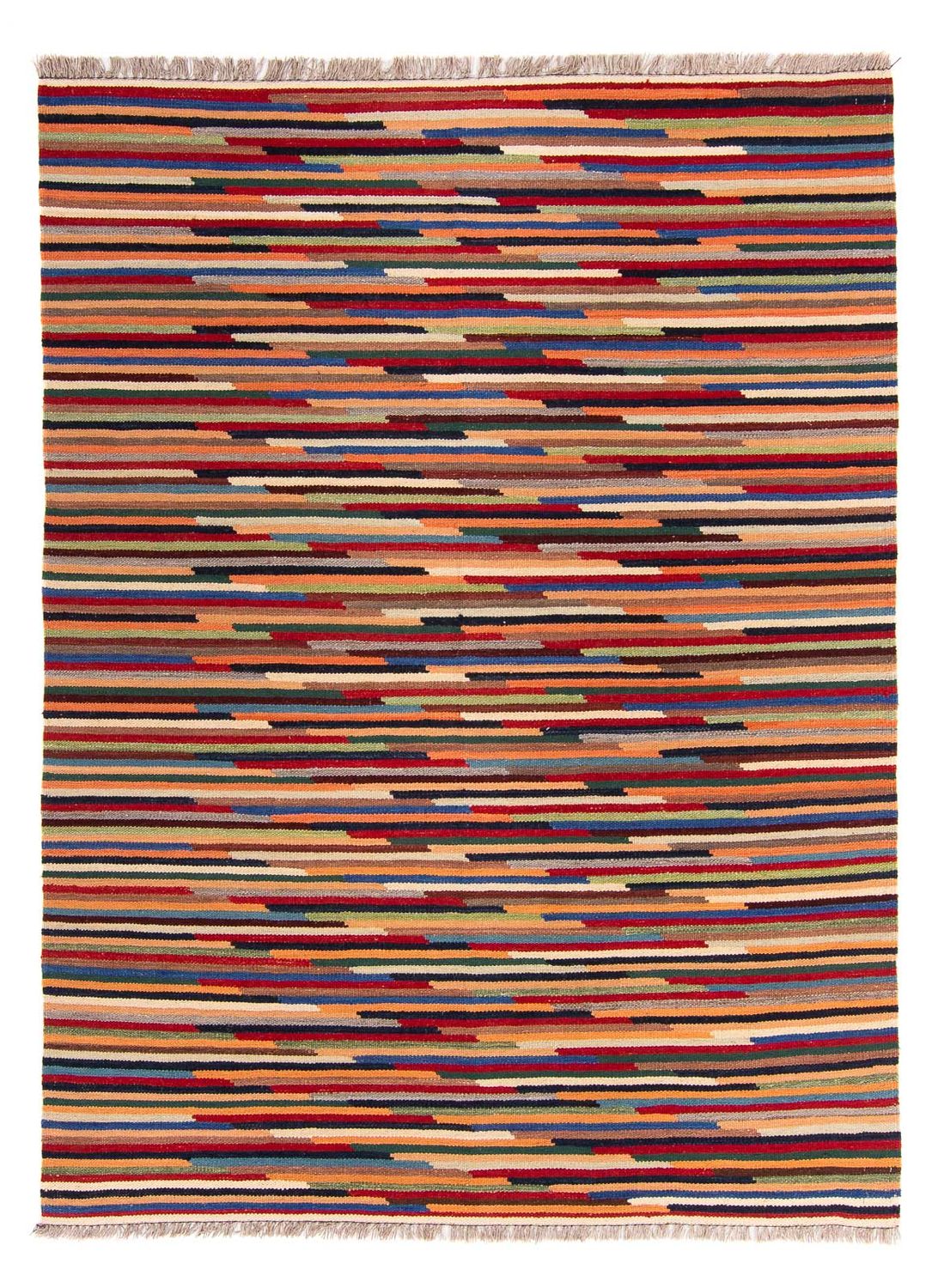 Tapis Kelim - Tendance - 206 x 148 cm - multicolore