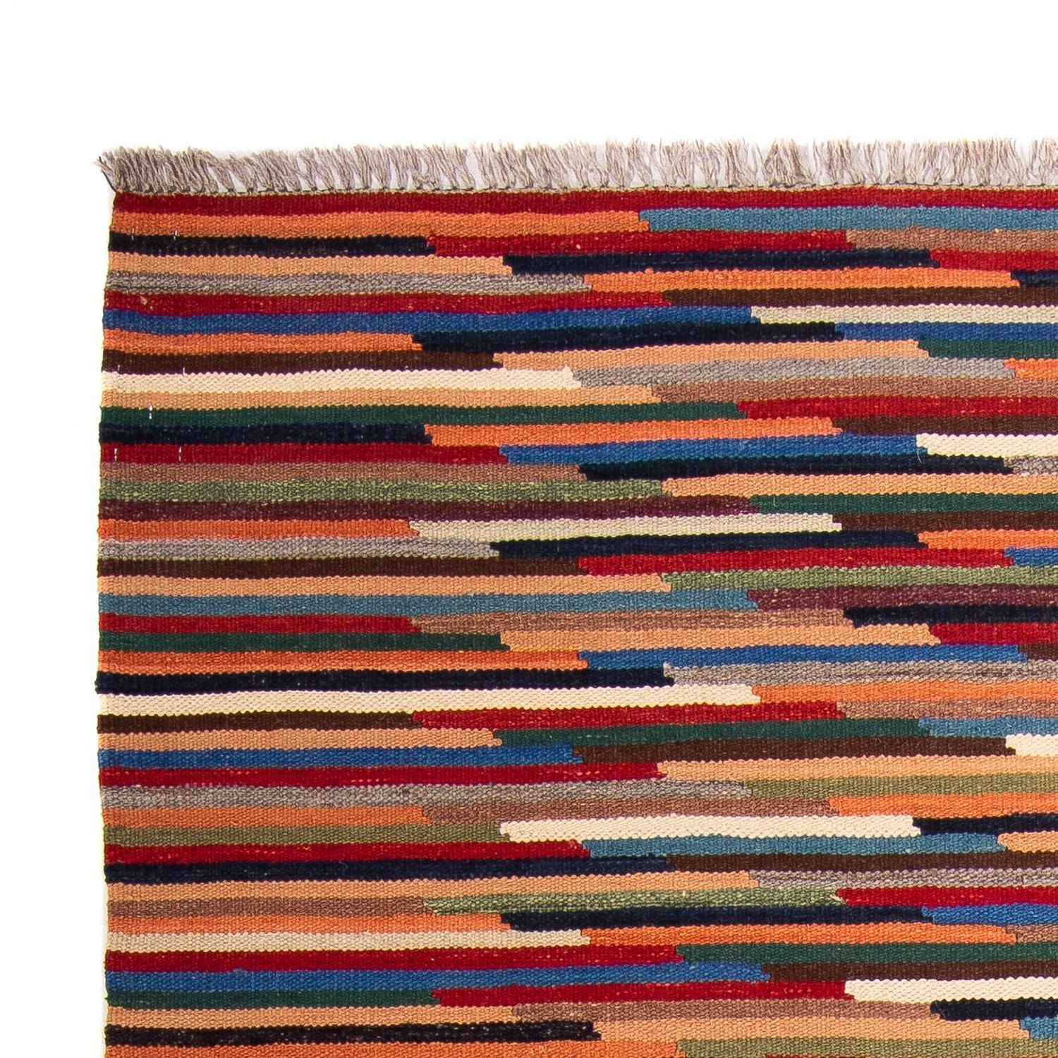 Tapis Kelim - Tendance - 202 x 147 cm - multicolore