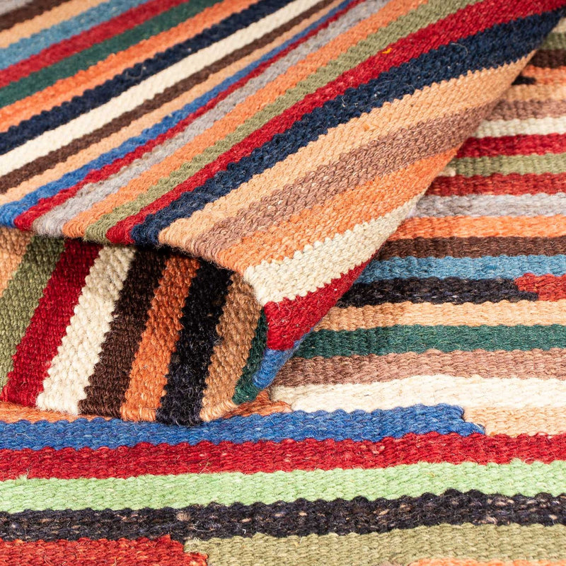 Tapis Kelim - Tendance - 202 x 147 cm - multicolore