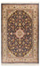 Tapis en soie - Soie du Cachemire - 150 x 93 cm - bleu foncé