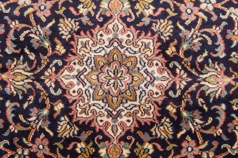 Tapis en soie - Soie du Cachemire - 150 x 93 cm - bleu foncé