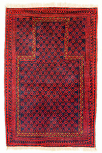 Tapis Belutsch - 122 x 80 cm - rouge