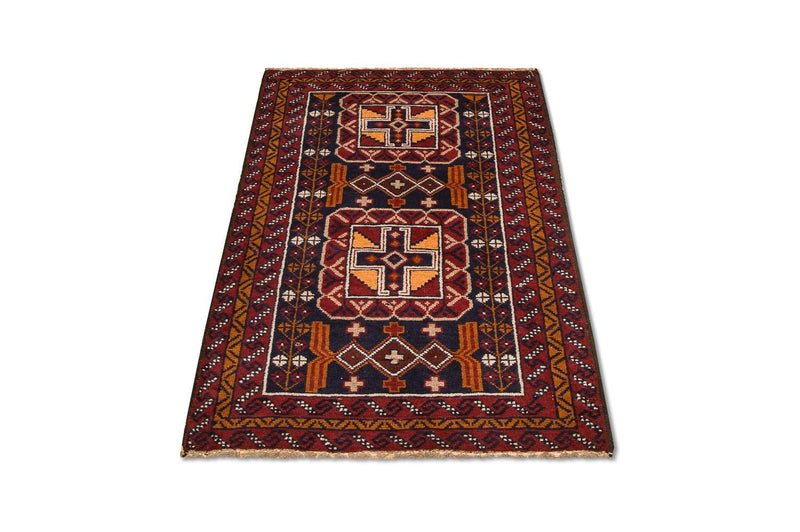 Tapis Belutsch - 126 x 77 cm - multicolore