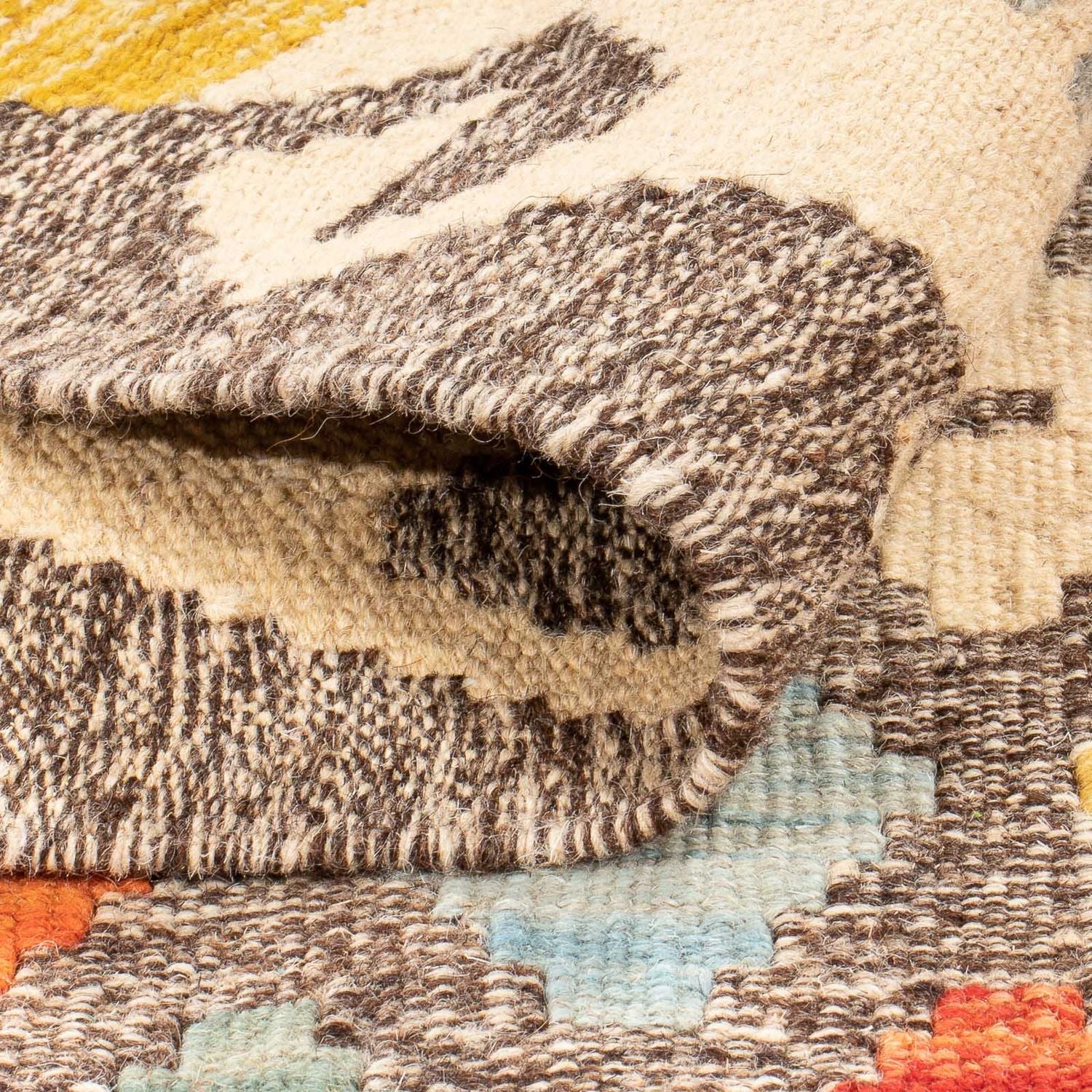 Tapis Kelim - Splash - 189 x 154 cm - multicolore