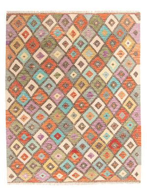 Tapis Kelim - Splash - 195 x 155 cm - multicolore