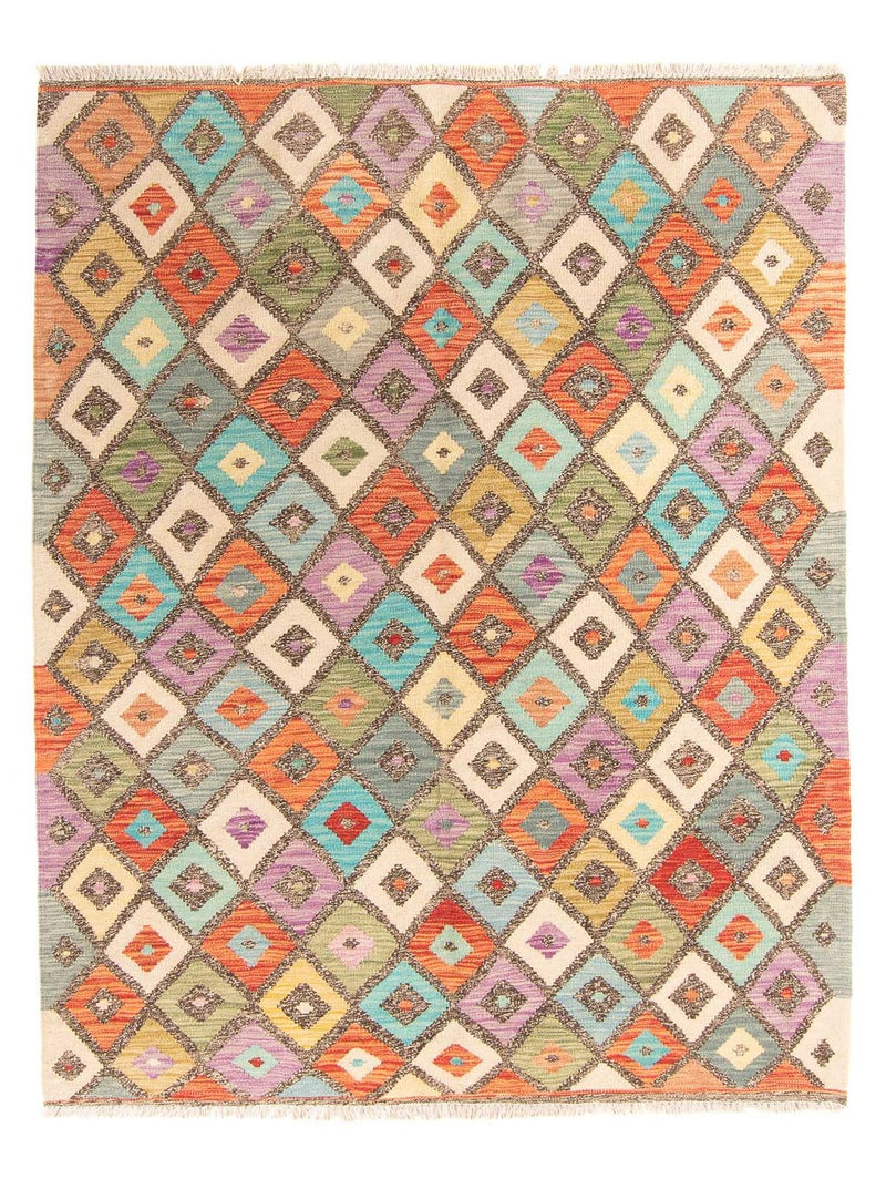 Tapis Kelim - Splash - 195 x 155 cm - multicolore