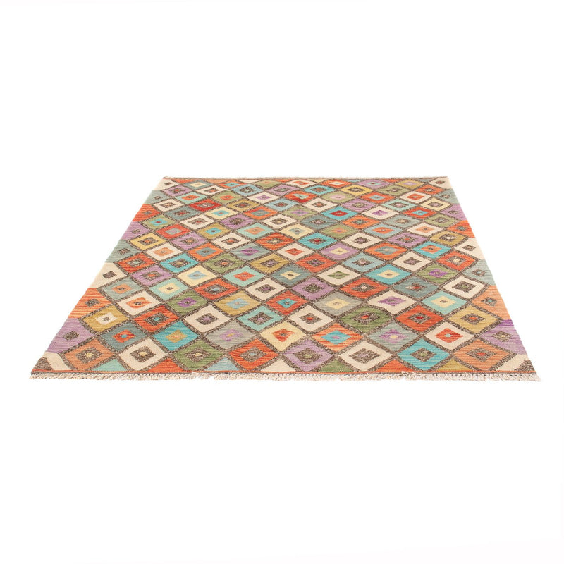 Tapis Kelim - Splash - 195 x 155 cm - multicolore