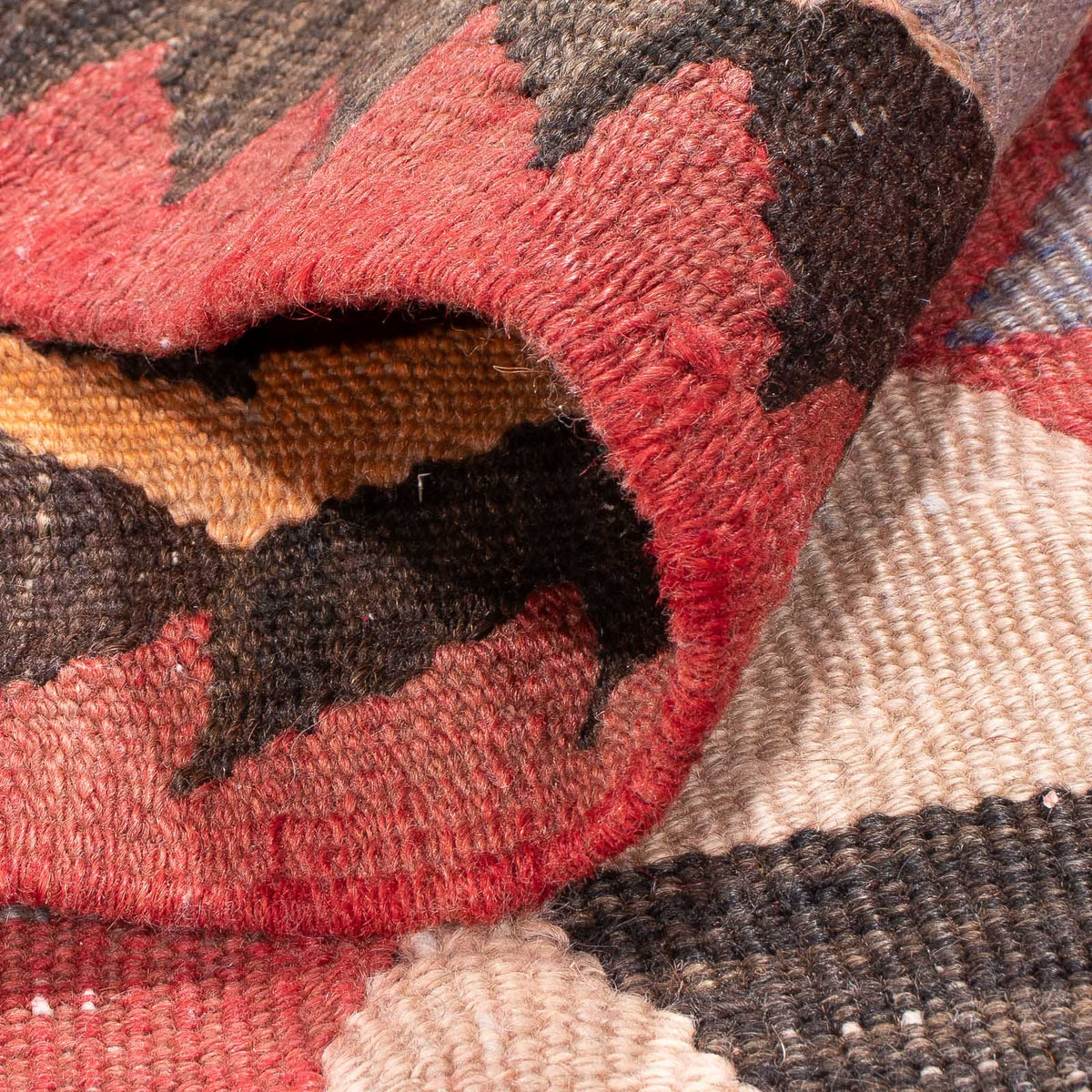 Tapis de couloir Tapis Kelim - Vieux - 425 x 165 cm - rouge clair