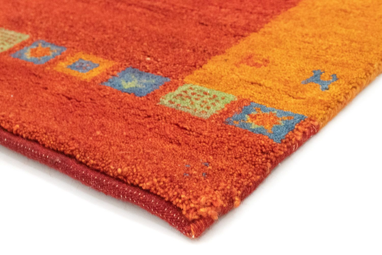 Tapis Gabbeh - Indus - 243 x 153 cm - orange
