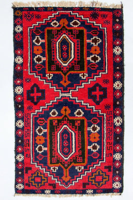 Tapis Belutsch - 135 x 78 cm - rouge
