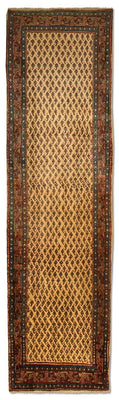 Tapis de couloir Tapis persan - Mir - 300 x 82 cm - or