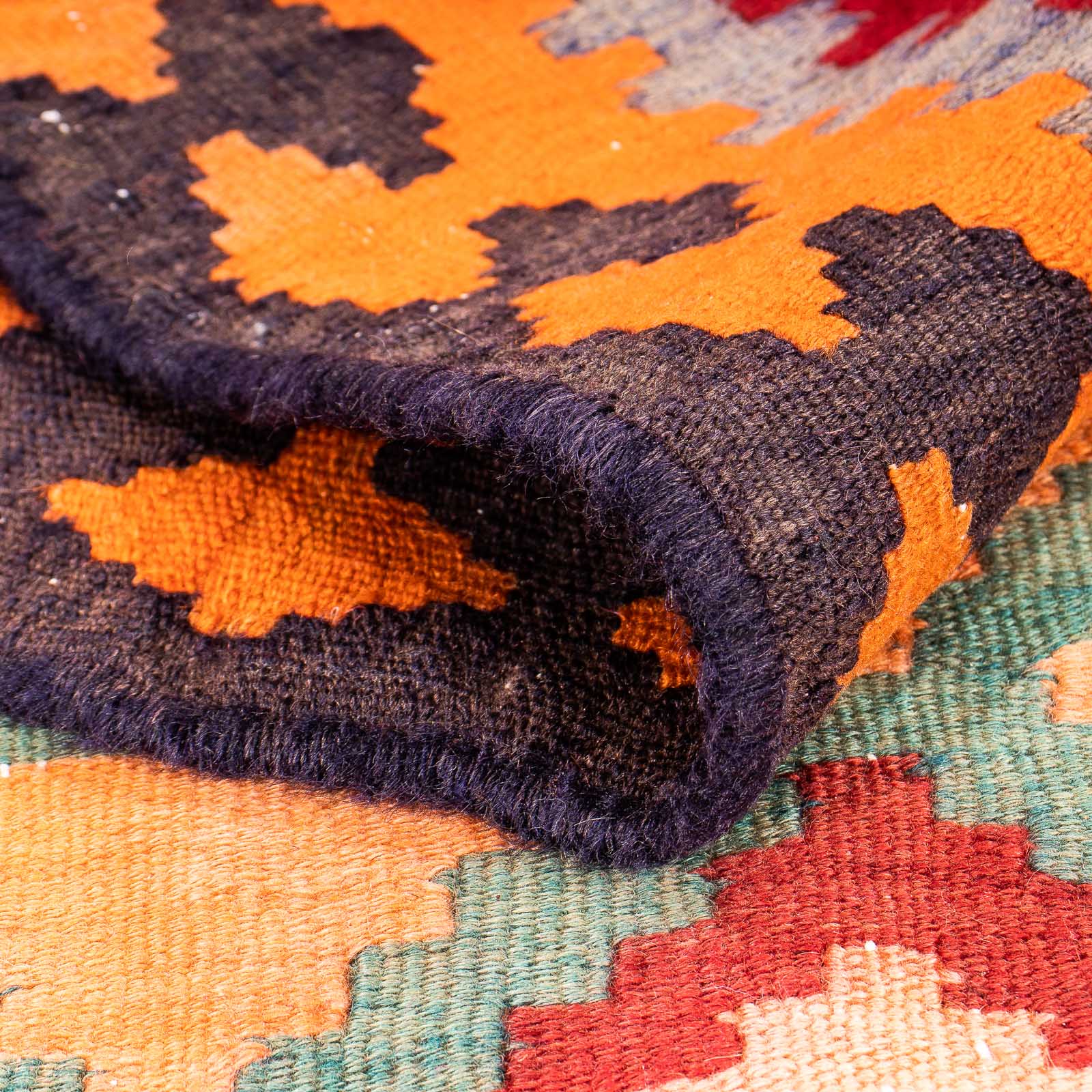 Tapis de couloir Tapis Kelim - Vieux - 350 x 135 cm - multicolore