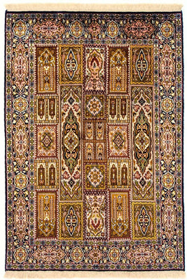 Tapis en soie - Soie du Cachemire - 157 x 93 cm - multicolore