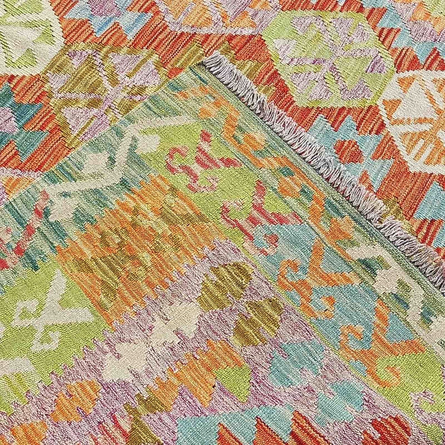 Tapis Kelim - Splash - 300 x 206 cm - multicolore