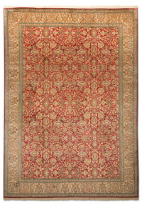 Tapis en soie - Soie du Cachemire - 311 x 211 cm - rouge
