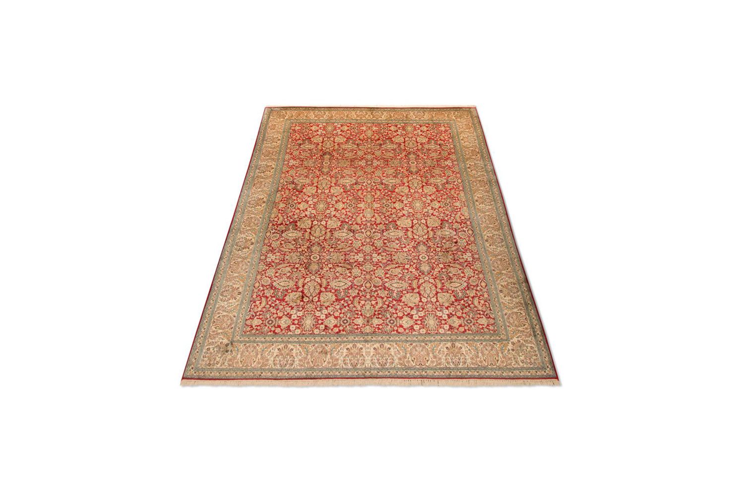 Tapis en soie - Soie du Cachemire - 311 x 211 cm - rouge
