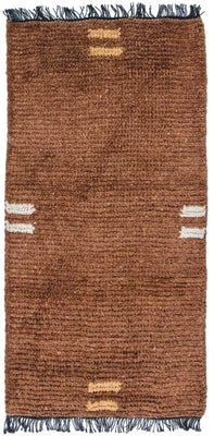 Tapis Népalais - 140 x 70 cm - marron