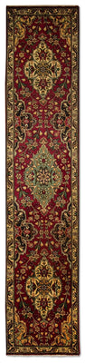 Tapis de couloir Tapis persan - Tabriz - 385 x 73 cm - rouge