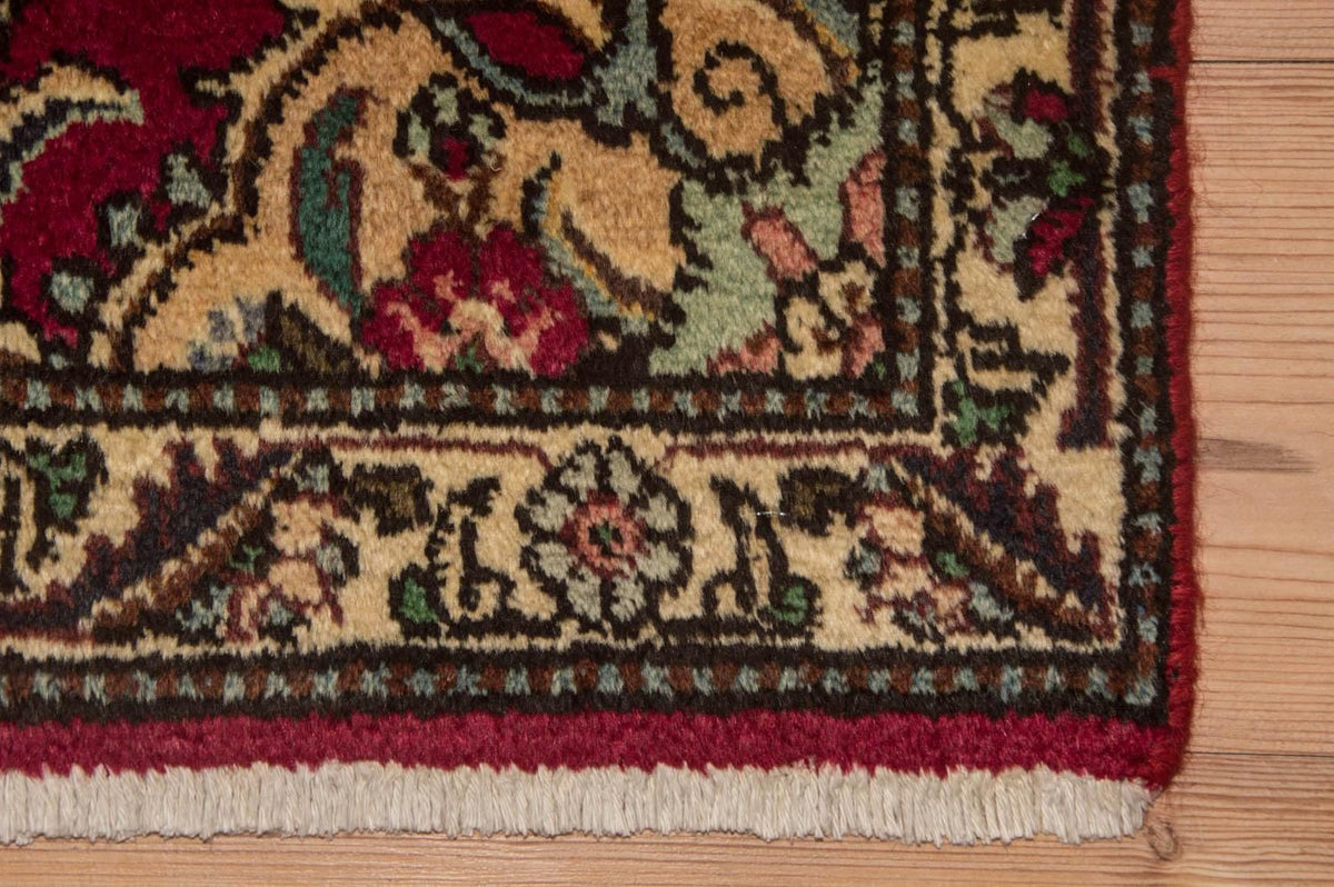 Tapis de couloir Tapis persan - Tabriz - 385 x 73 cm - rouge