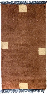 Tapis Népalais - 140 x 70 cm - marron