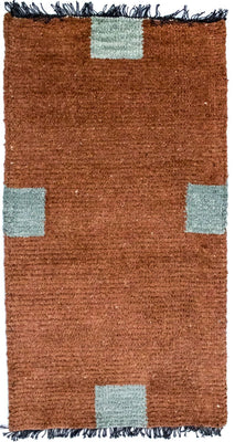Tapis Népalais - 140 x 70 cm - marron
