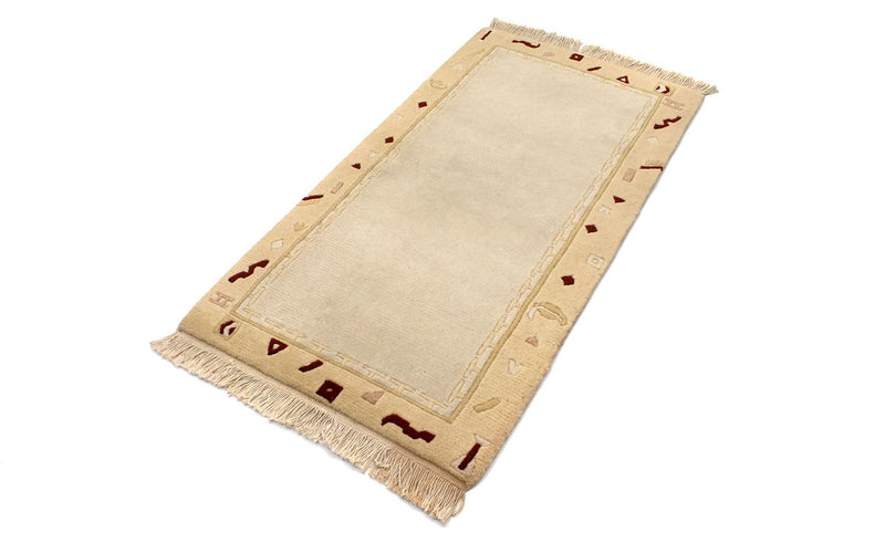 Tapis Népalais - 140 x 70 cm - beige