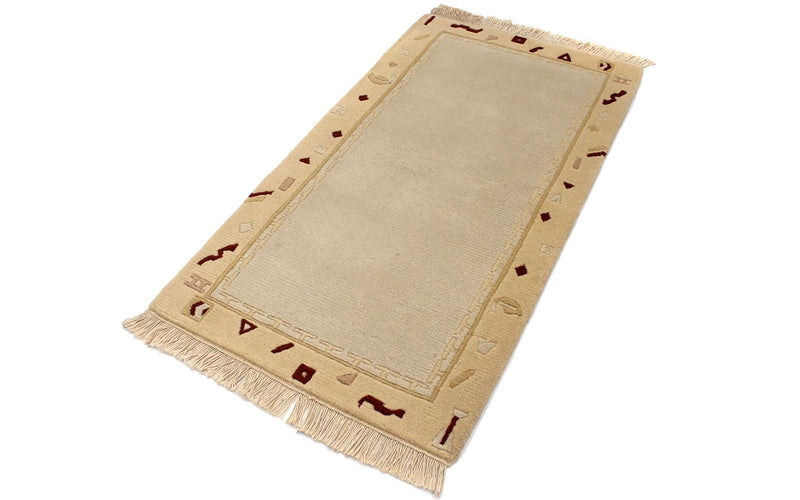 Tapis Népalais - 140 x 70 cm - beige