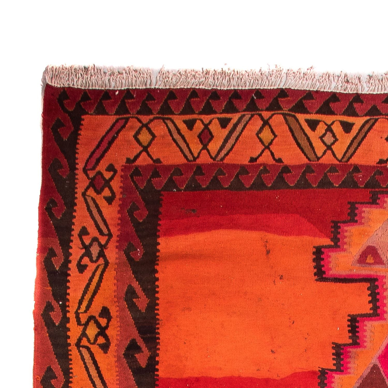 Tapis de couloir Tapis Kelim - Vieux - 380 x 180 cm - multicolore
