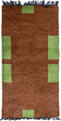 Tapis Népalais - 140 x 70 cm - marron