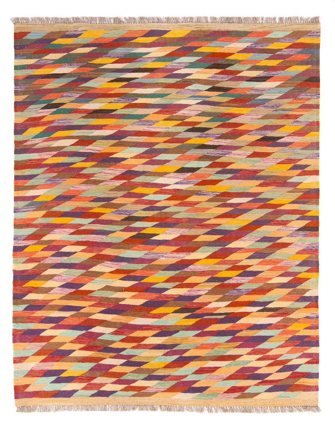 Tapis Kelim - Tendance - 215 x 166 cm - multicolore