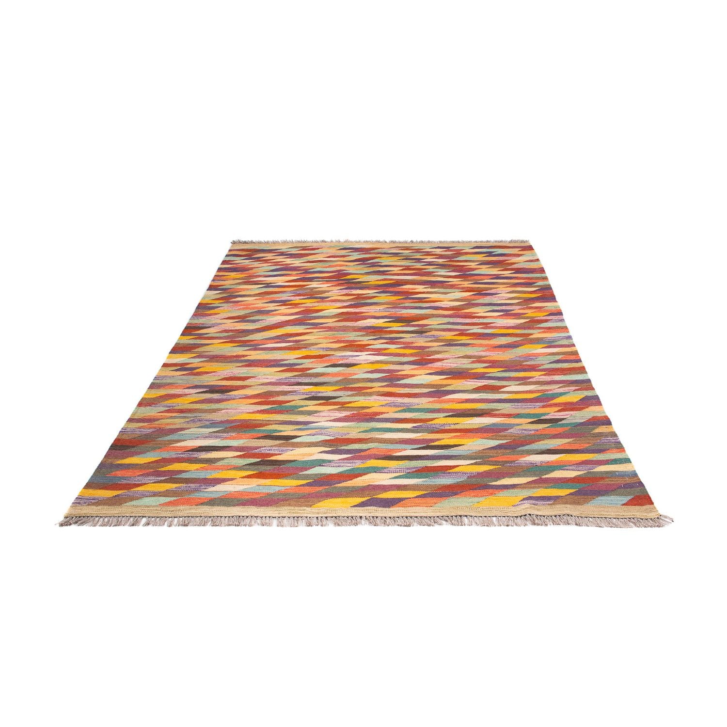 Tapis Kelim - Tendance - 215 x 166 cm - multicolore