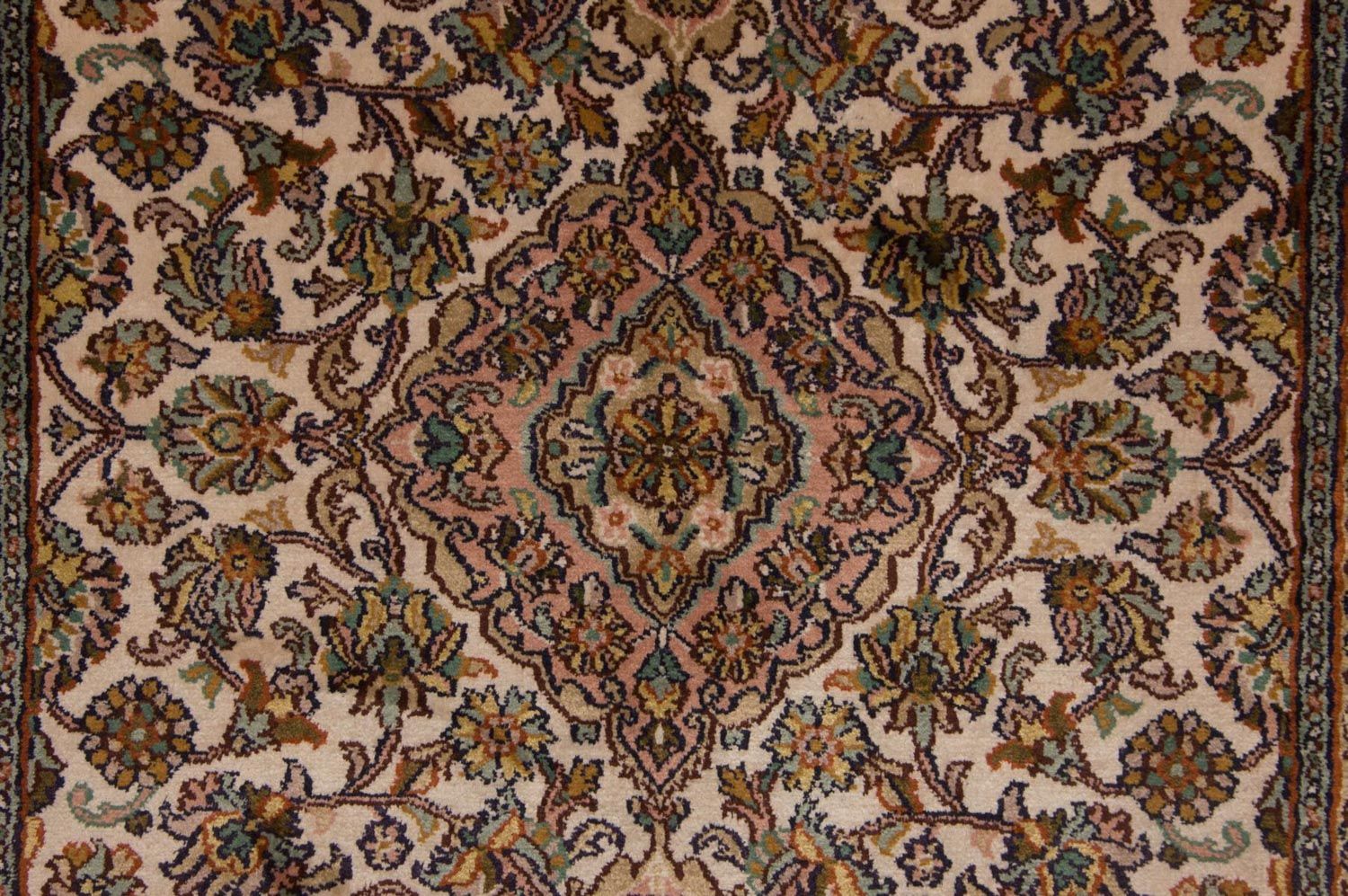Tapis de couloir Tapis en soie - Soie du Cachemire - 301 x 79 cm - multicolore