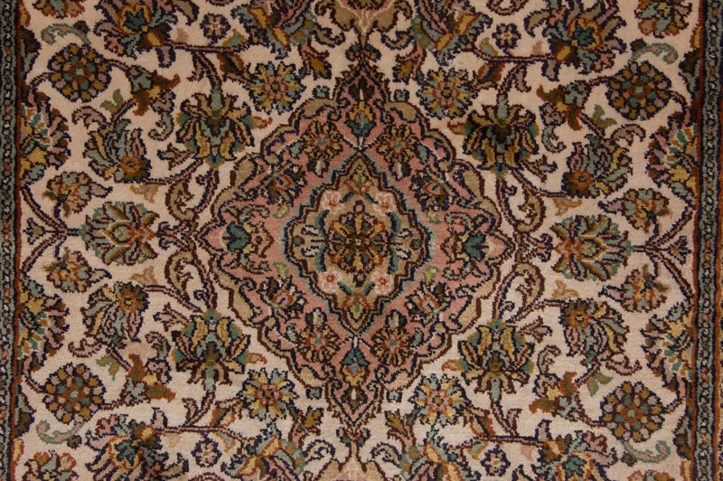 Tapis de couloir Tapis en soie - Soie du Cachemire - 301 x 79 cm - multicolore
