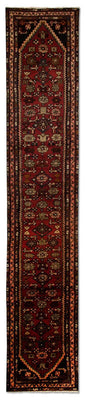 Tapis de couloir Tapis persan - Nomadic - 408 x 74 cm - rouge