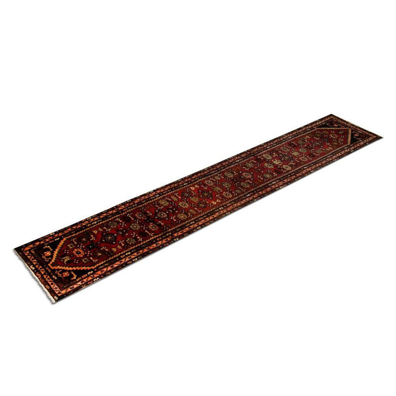 Tapis de couloir Tapis persan - Nomadic - 408 x 74 cm - rouge