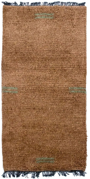 Tapis Népalais - 140 x 70 cm - marron