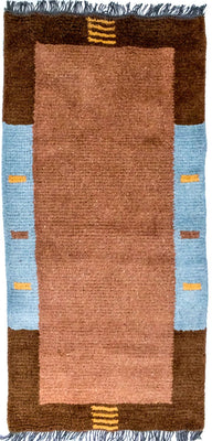 Tapis Népalais - 140 x 70 cm - marron