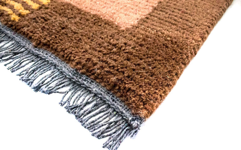 Tapis Népalais - 140 x 70 cm - marron