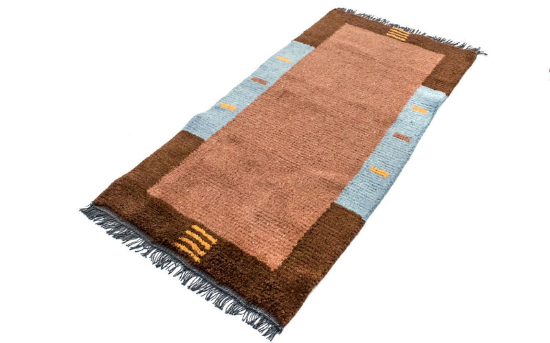 Tapis Népalais - 140 x 70 cm - marron