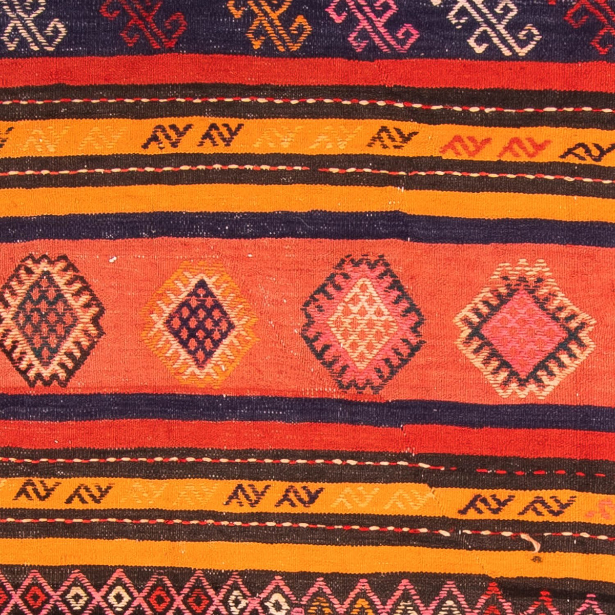 Tapis Kelim - Vieux - 220 x 150 cm - multicolore