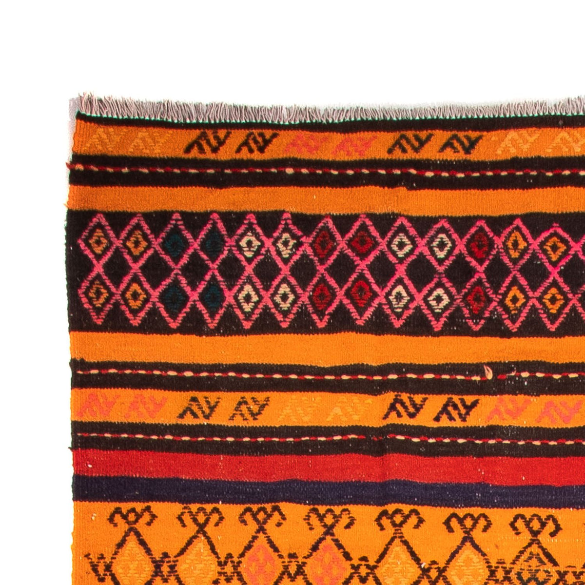 Tapis Kelim - Vieux - 220 x 150 cm - multicolore