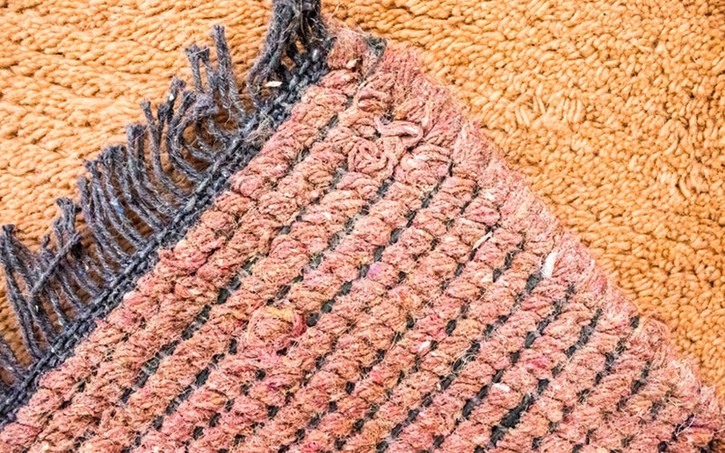 Tapis Népalais - 140 x 70 cm - orange