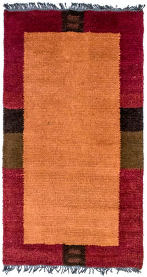 Tapis Népalais - 140 x 70 cm - orange