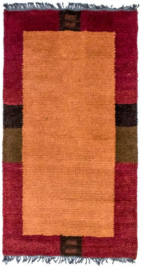Tapis Népalais - 140 x 70 cm - orange